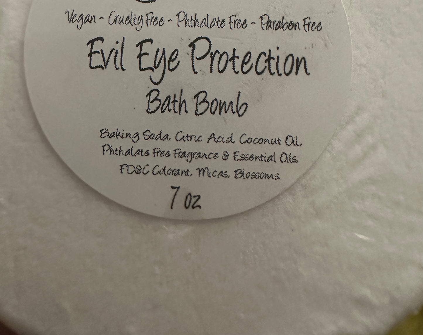 Obsidian Crystal Evil Eye Protection Bath Bomb with Real Obsidian Stone