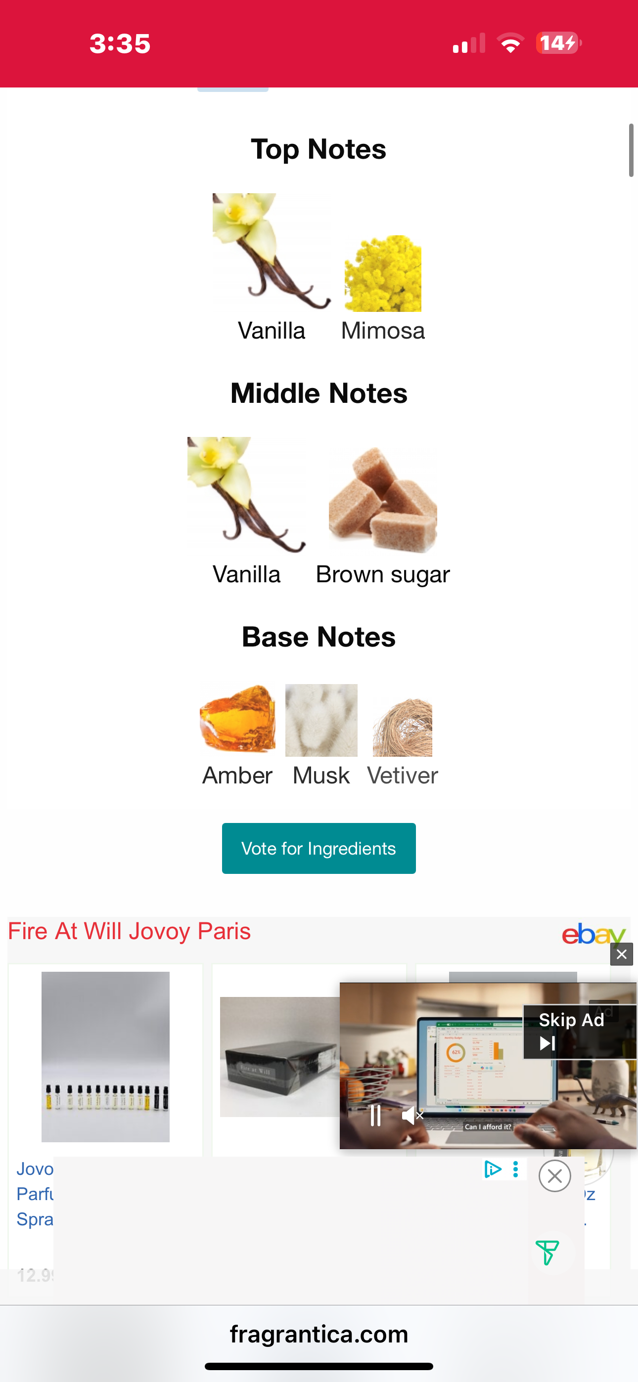 Andromeda's Inspired by Fire at Will Eau De Parfum Jovoy