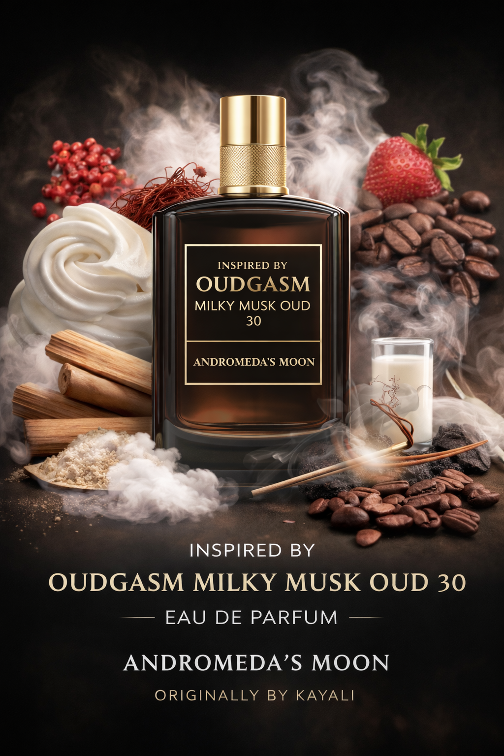 Andromeda's Inspired by Oudgasm Milky Musk Oud 30 Eau De Parfum Kayali