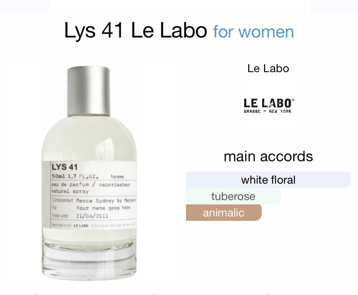 Inspired by Lys 41 Eau De Parfum – Andromeda's Moon